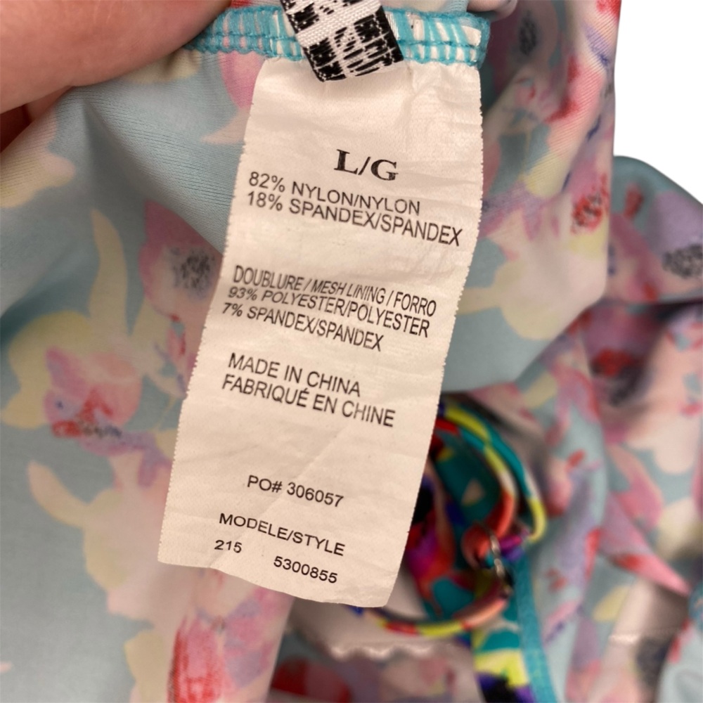 Liz Sport Floral Tankini Bathing Suit Top - Picture 6 of 9
